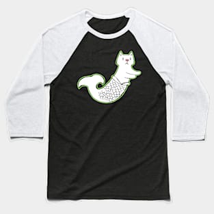 Mermaid Cat Mer Cat Baseball T-Shirt